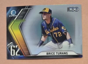 Brice Turang 2022 Bowman Chrome Top 100 Prospect Card #BTP-62 - Picture 1 of 1