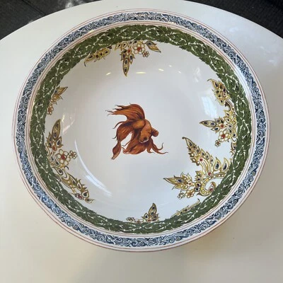 Williams Sonoma Palace Thai Goldfish cuenco grande para servir 13”, apenas usado Foto 1 de 4