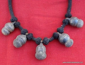 ancient antique old silver jewelry pendant necklace tribal belly dance - Picture 1 of 7