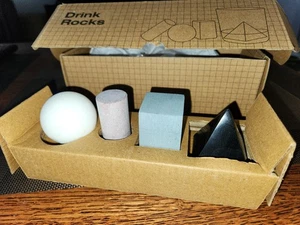 AREAWARE Drink Rocks by Runa Klock Whiskey Chilling Stones Soapstone Marble - Picture 1 of 10