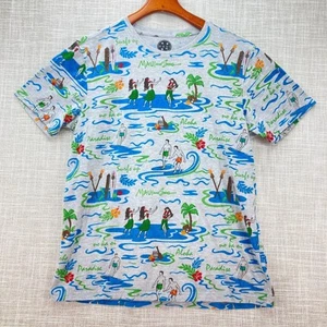 Maui and Sons T-Shirt All Over Print Hula Girls Surf Beach Tiki Size Medium - Picture 1 of 6