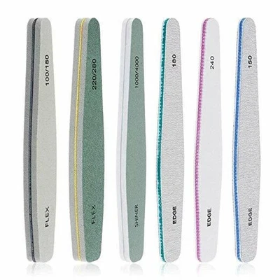6-Piece Pro Nail Files Set – Double-Sided Emery Boards, Buffer & Shiner Tool Kit - Image 1 of 4