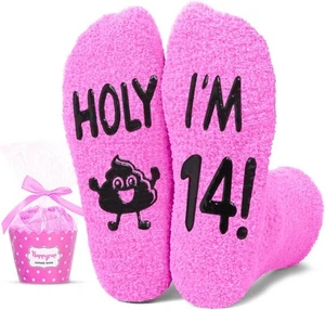 HAPPYPOP 14th Birthday Gift Ideas for Girls - Socks Gifts 14... - Picture 1 of 7