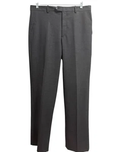 Borghese 21 Men 100% Wool Charcoal Gray Italy Trouser Pants Size 35" x 41" - Picture 1 of 4