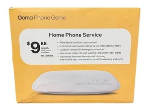Ooma Phone Genie VoIP Home Phone Service - White (100-0474-100) - Zdjęcie 1 z 5