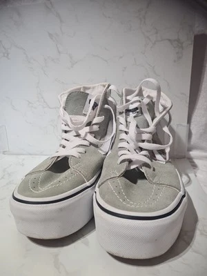 UK 6 Platform Vans High Top Flower Side Pattern Trainers Sneakers - Image 1 of 4