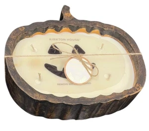 Kirkton House Kürbis geformte Holz Herbst Ikone Kerze, 25 oz, rustikal - Bild 1 von 6