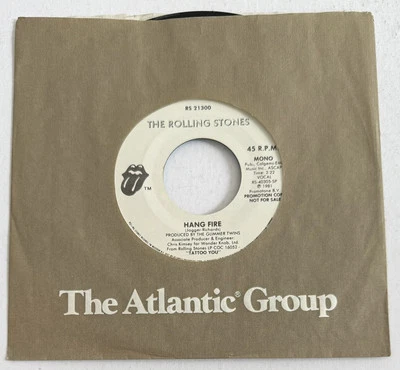 ROLLING STONES Hang Fire 45rpm Promotional Mono/Stereo Mixes (1982) - Image 1 of 4