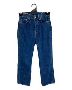 Excellent Condition Acne Studios Bla Konst Women's Dark Blue Straight Leg Jeans - Picture 1 of 5