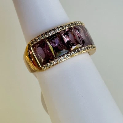 Anillo Bomb Party Talla 8 "Bajo la Superficie" Amatista sobre Oro RG77679 Foto 1 de 4