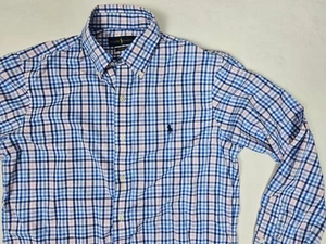 Polo Ralph Lauren Hemd Herren Small kariert blau pink Classic Fit Performance - Bild 1 von 10