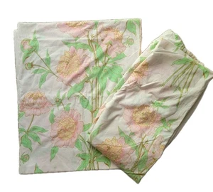 J.P. Stevens & Co. Vintage Twin Size FITTED FLACH Floral Sheet Set 2PC 1978 Vintage - Bild 1 von 10