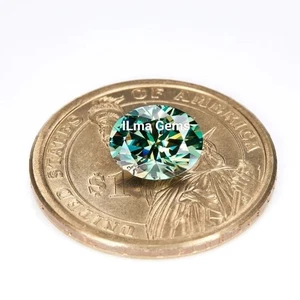 0.80 Ct Fancy Green Oval Cut VVS1 Diamond Premium Quality Loose Gemstone 5x7 MM - Picture 1 of 9