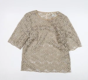 Boden Women's Beige Floral Lace Blouse, Size 8 - Picture 1 of 12