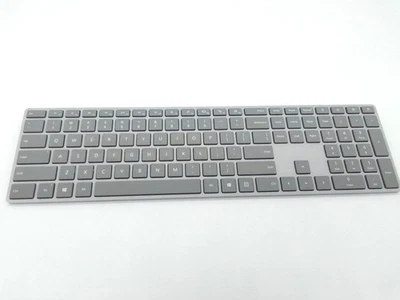 Microsoft Surface Keyboard 1742 Wireless Bluetooth Key Board Slim Grey Platinum - Image 1 of 3