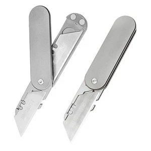 Titanium Alloy Folding Utility Knife with Clip Box Cutter EDC Outddor Pocket ... - Picture 1 of 6
