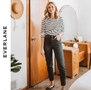 Everlane Black Curvy 90s Cheeky Straight Denim Jeans Gr. 27 Ankle NEU Neu mit Etikett - Bild 1 von 13