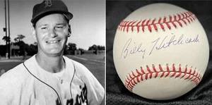 RARE Billy Hitchcock (died 2006) PSA/DNA Auto Signed Baseball Detroit Tigers - Picture 1 of 4