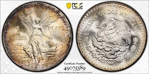 1985-MO MEXICO SILVER LIBERTAD 1 ONZA (OZ) - PCGS MS68 High Grade LOW POP GEM - Picture 1 of 8