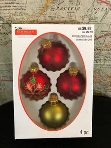 Vintage Celebrate It Glass Christmas Ornaments - Picture 1 of 3