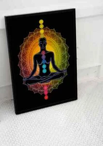 TRIPPY PSYCHEDELIC MEDITATION YOGA POSTER PRINT LARGE ART SIZE A3 A4 A2 A1 - Picture 1 of 1
