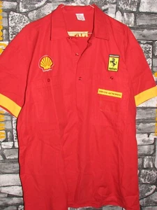 Vintage Ferrari racing team formula1  official mechanic cotton jersey shirt Fila - Imagen 1 de 2