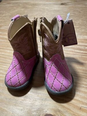 Roper Infantil Western Vaca Niña Rancho Rosa Botas Talla 2 Foto 1 de 4