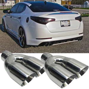 2PCS 2.5" in 3.5''out 9.5''L Dual Exhaust Dual Pipe Tip For Kia Optima 2011-2020 - Picture 1 of 16