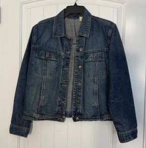Vintage Bill Blass Denim Jean Jacket Women's S Jean Button Western Trucker - Picture 1 of 14
