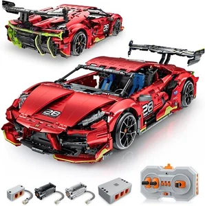 Remote Control Super Car Building Kits, 1835PCS Technique Plated Race Car Build - Picture 1 of 6