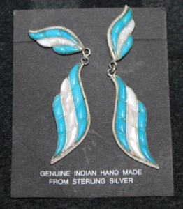 Orecchini a palo in argento sterling fatti a mano indiani originali - Foto 1 di 3