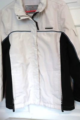 ZEROXPOSUR女式小号白色冬季夹克毛绒滑雪雪地外套运动服 — 第 1/4 张图片