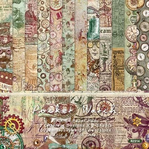 Vintage Scrapbook Paper Pad 6x6" 24 Sheets Single-Sided Junk Journal Supplies - Picture 1 of 7
