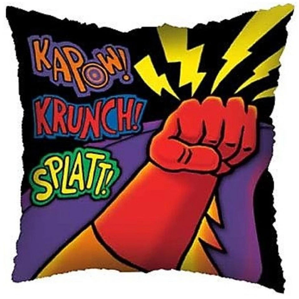 Superhero Fun Comic Super Hero Birthday Party Decoration Foil 18" Mylar Balloon - Image 1 of 1