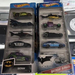 Batman Hot Wheels Lot Of 2 5pack Cars Dark Knight 2011 & Batman City 2018 New - Picture 1 of 13
