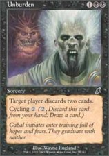 4x Unburden MTG Scourge NM Magic Regular