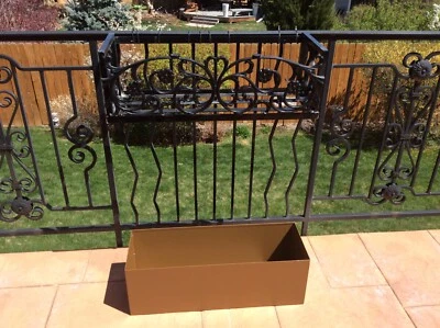 window flower box 28”Lx9.5”Wx9.5”H, weather resistant, metal powder coated - Image 1 of 3