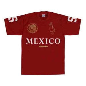 Streetwise Narco Polo T-Shirt - Mexico, Chicano Streetwear Tee Burgundy - Picture 1 of 1
