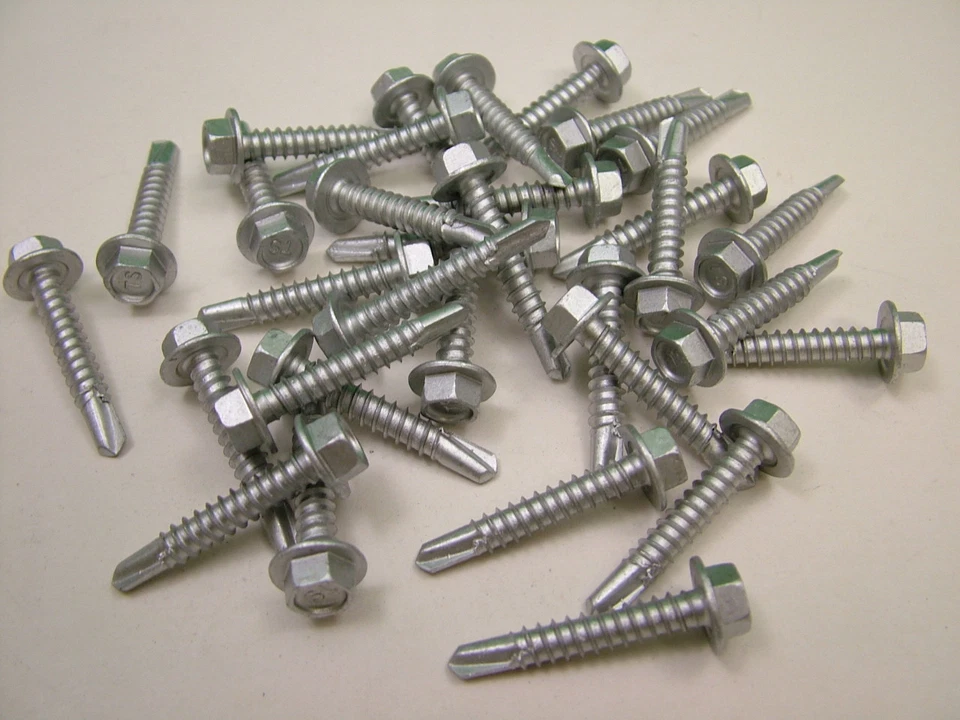 DIAMONDJACK Tek screws self drilling screw hex head 5.5 x 32mm short drill point,pack of 25