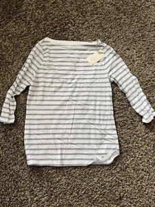 Damen-Top weiß schwarz gestreift 3/4-Ärmel A neu Day XS - Bild 1 von 5
