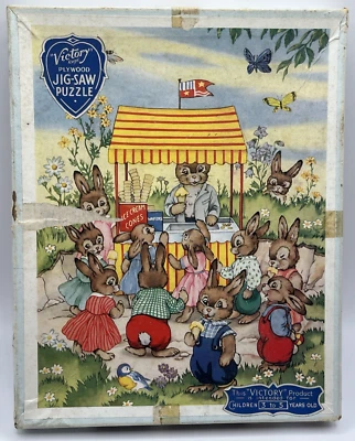 30 Piece Ice Cream Jig-Saw Puzzle, Victory Plywood  G J Hayter & Co Ltd England - Image 1 of 4