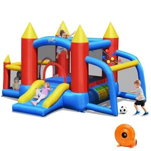 Kid Inflatable Bounce House Slide Bouncer Jumping Castle w/740W Blower Outdoor - Picture 1 of 7