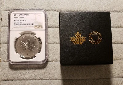 Top Pop 2014 S$5 Canada Silver Maple Reverse Proof Commemorative RP-70 With OGP - Image 1 of 4