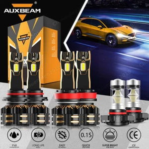 AUXBEAM Canbus LED Headlight H/L+Fog Bulbs For Chevy Silverado 1500 2500HD 07-15 - Picture 1 of 12