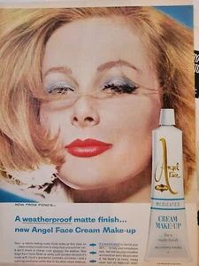 1962 Pond's Angel Face medicated cream make-up cosmetic red lips vintage ad - Picture 1 of 1