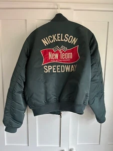 Nickelson New Team Speedway Vintage Bomber Jacket (labelled Small - fits large). - Picture 1 of 12