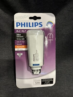 Philips PL-C / PL-T 26w 10.5w LED Soft White Dimmable 4Pin Light Bulb 9290013884 - Image 1 of 2