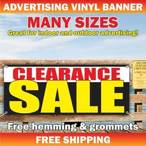 CLEARANCE SALE Advertising Banner Vinyl Mesh Sign Discount Retail Store Shop - Picture 1 of 5