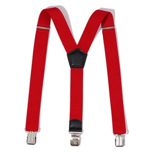 Hosenträger Rot Schwarz 4 cm Mais Textur Designhosenträger - Bild 1 von 7
