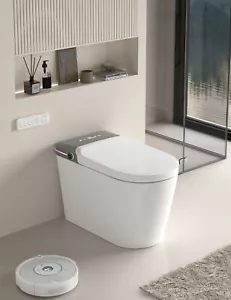 Smart Bidet Toilet Tankless Toilet Warm Water and Dryer Foot Sensor Heated Seat - Picture 1 of 18